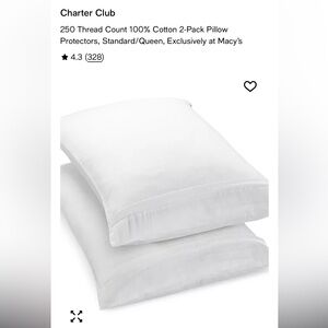 Charter Club Cotton Pillow Protectors - White 2-Pack